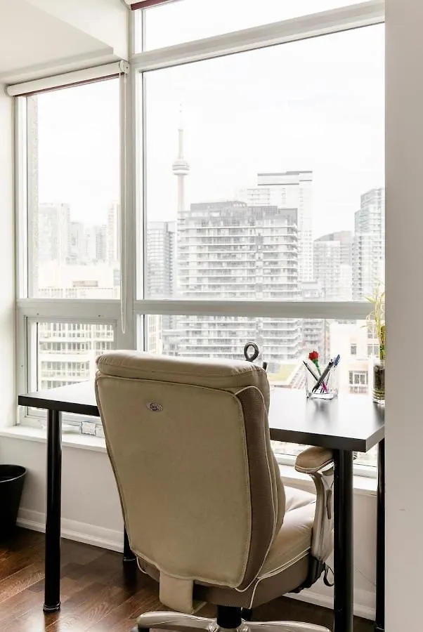 アパート Downtown Toronto+Free Parking+Cn Tower Viewアパートメント